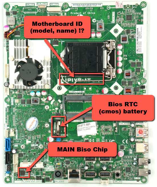 Bios Chip For HP Pavilion 23-b200eg All-in-One Desktop PC, MB: IPIVB-AT