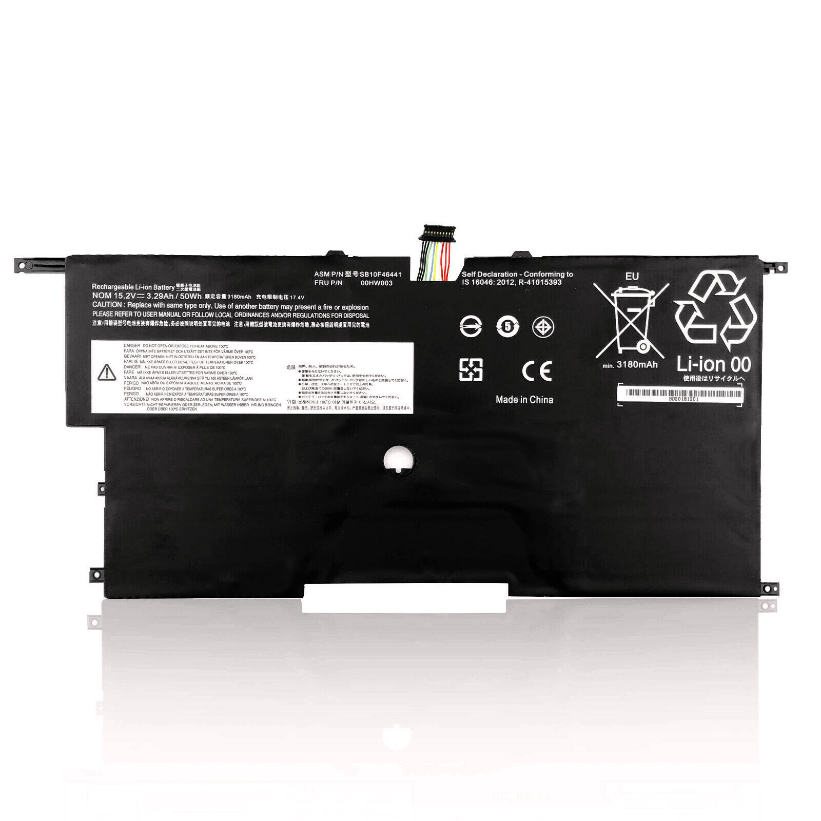 SB10F46441 Battery for Lenovo 00HW002 00HW003 ThinkPad X1 Carbon Gen 3 Laptop