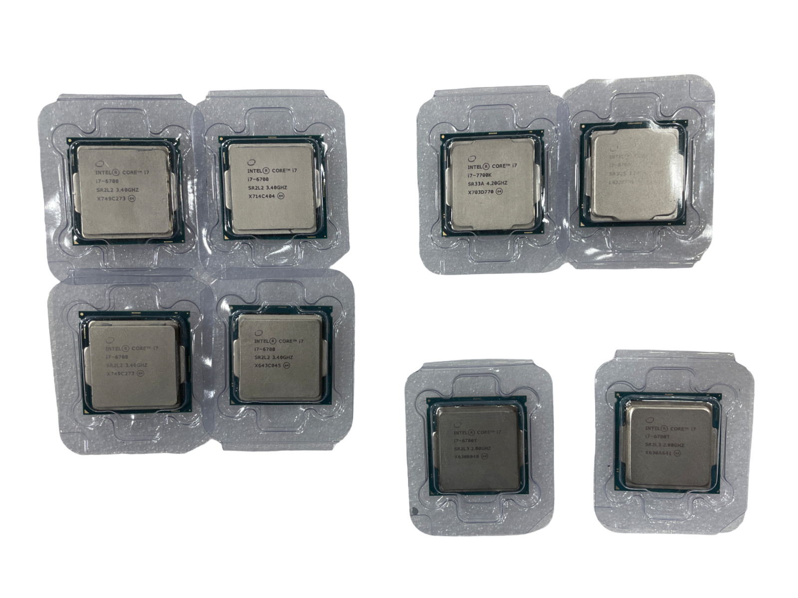 Lot Of 8 Intel CPU Mixed Gen i7-(1x 8700) (1x 7700K) (2x 6700T) (4x 6700)  #26
