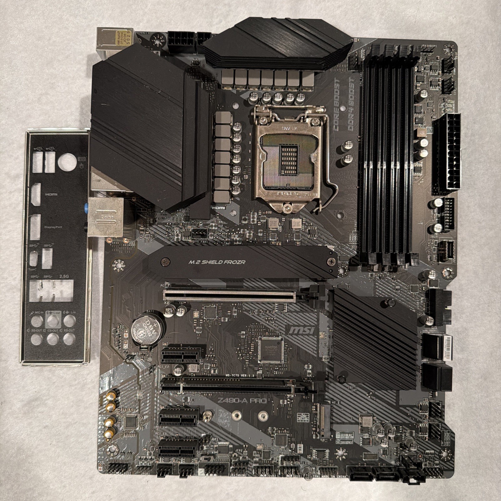 MSI Z490-A PRO Intel Z490 LGA1200 DDR4 ATX Desktop Motherboard