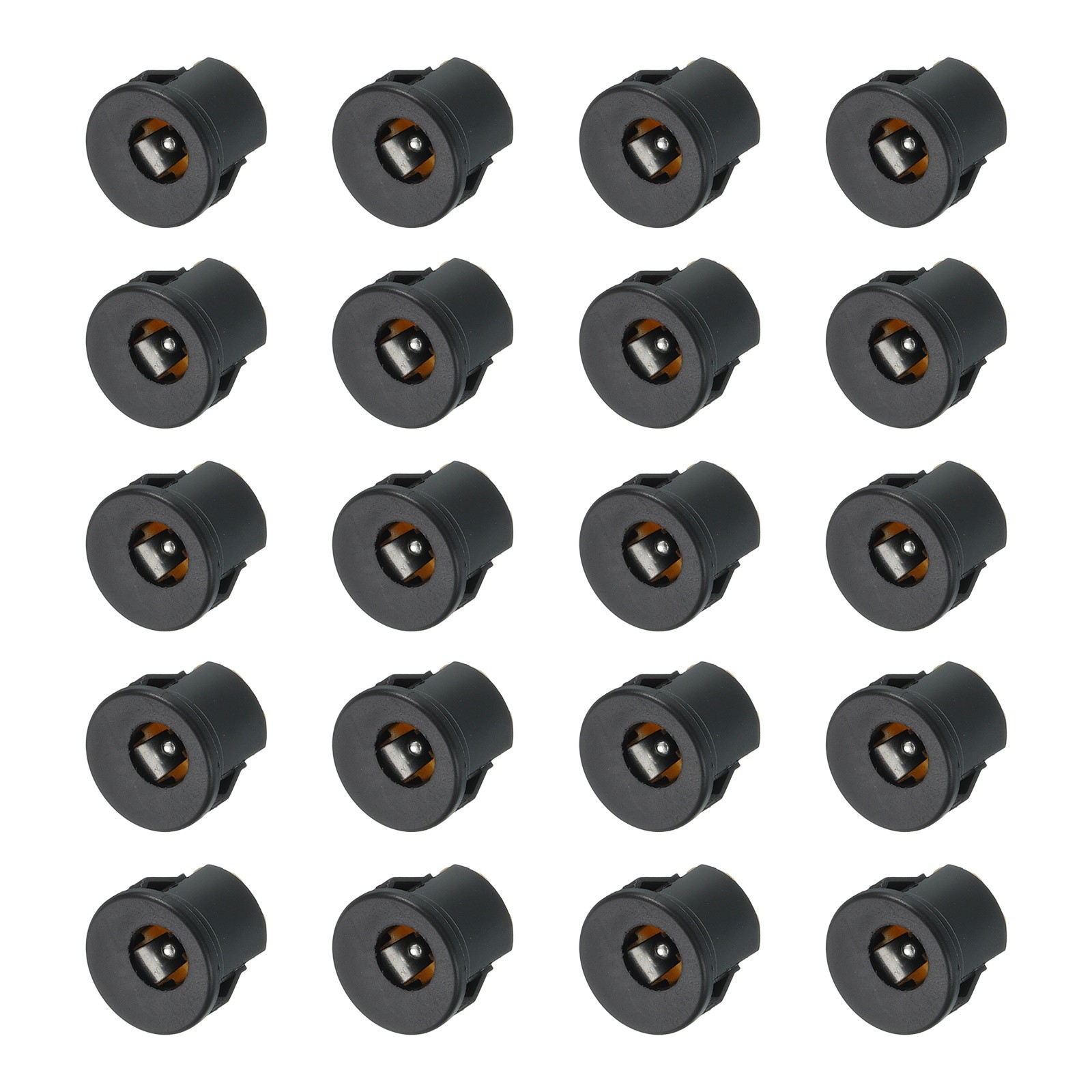 20pcs DC5521 Power Jack, 30V 0.5A 14x14x18mm 3 Pin, Black