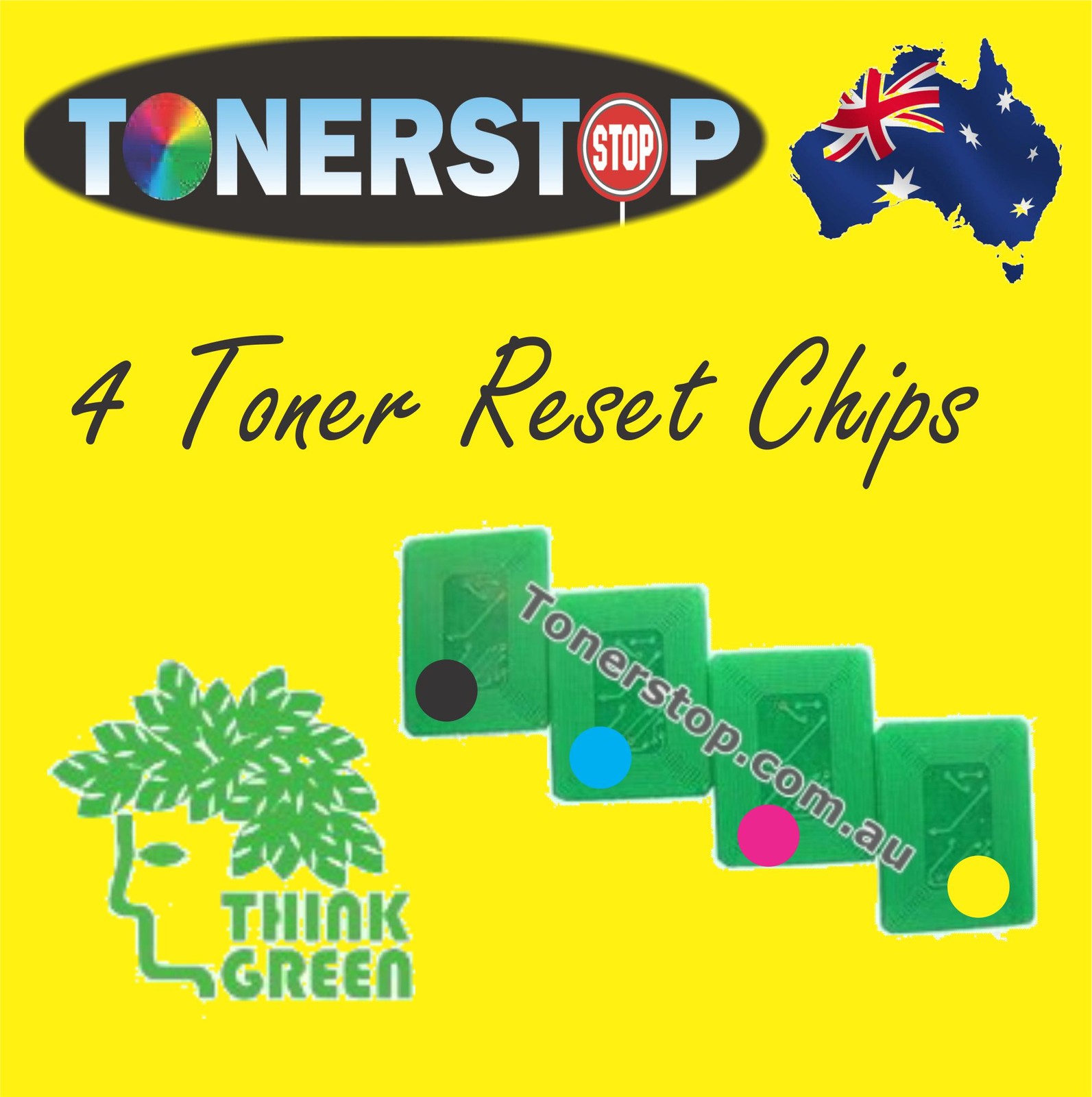 4x INTEC CP2020 2020 PRO TONER CARTRIDGE RESET CHIPS