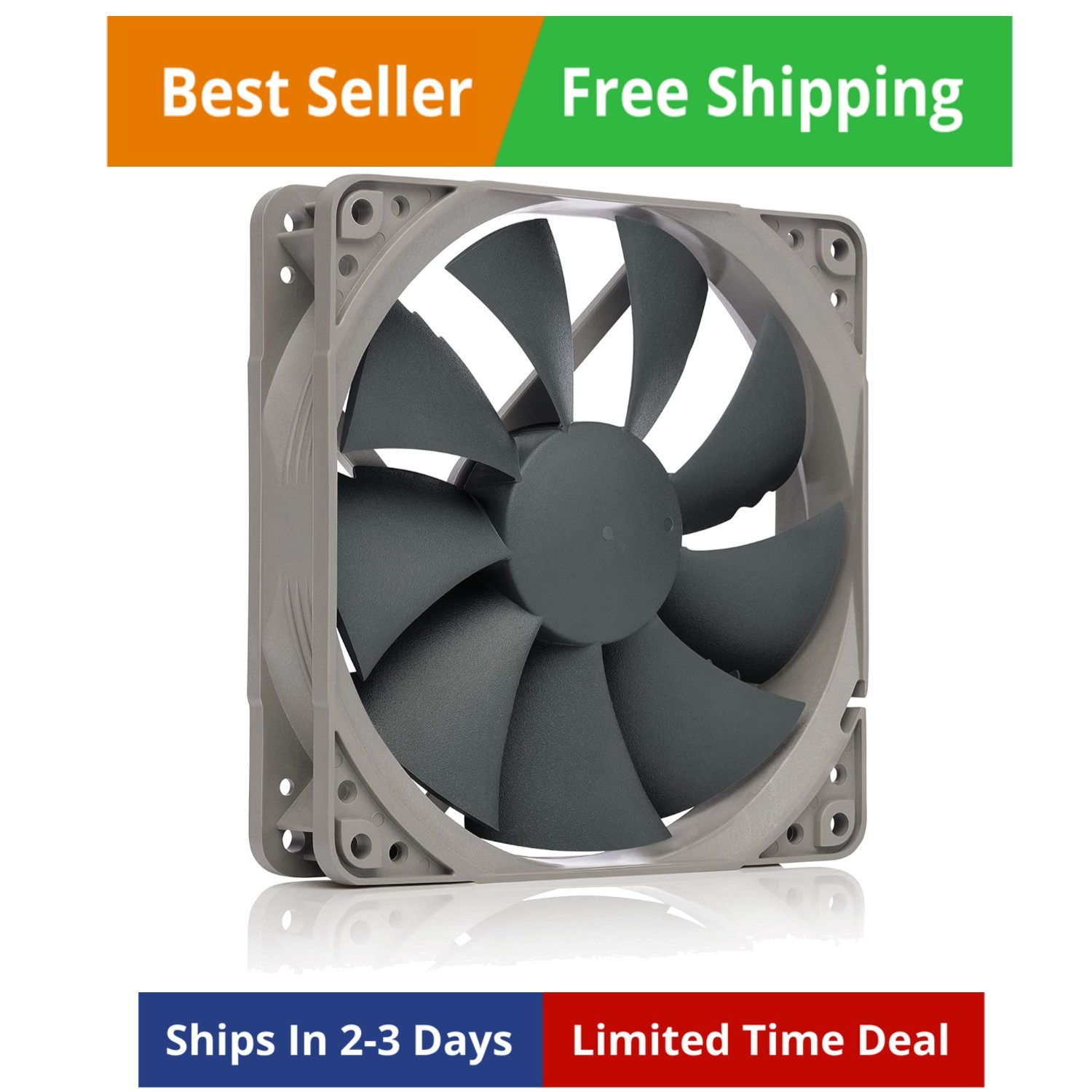 High Performance Cooling Fan, 4-Pin, 1700 RPM 120mm, Grey