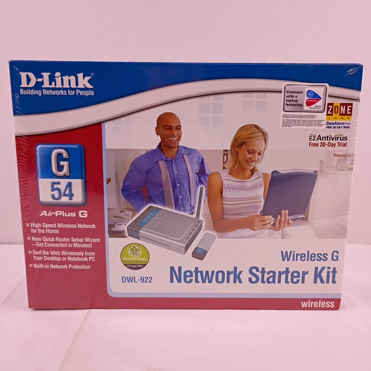 D-Link Wireless G Network Starter Kit DWL-922 54 Mbps 4-Port 10/100 New & Sealed