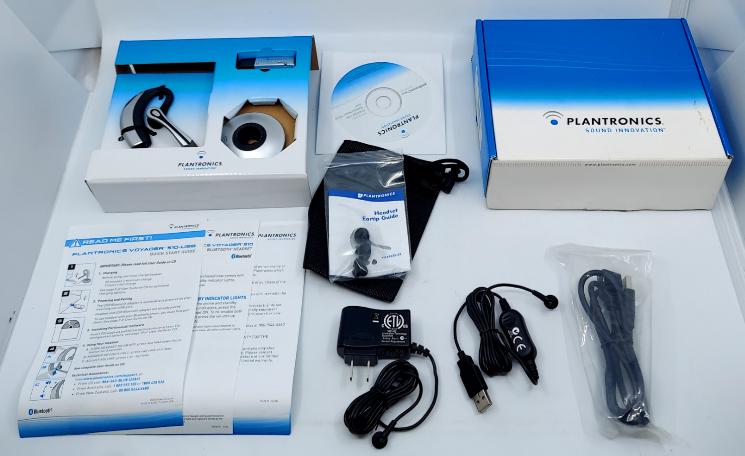 Plantronics Voyager 510-USB Headset with BUA-100 Adapter