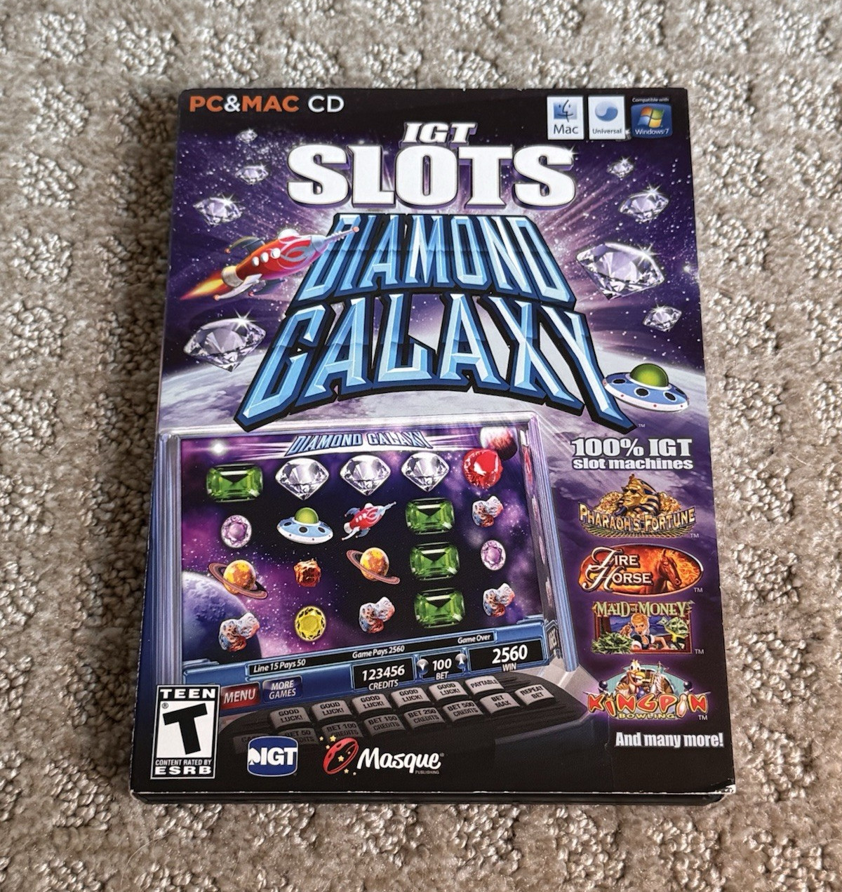 Masque IGT Slots: Diamond Galaxy PC/Mac CD-ROM Simulated Gambling Game