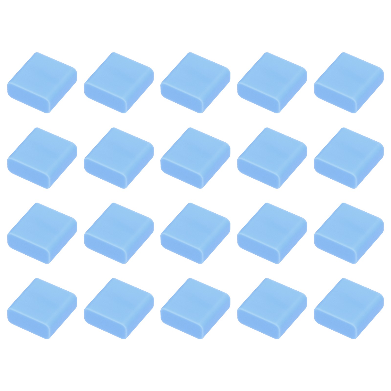 20pcs USB 2.0 Port Cap Cover Silicone Protector for USB Data Cable, Blue