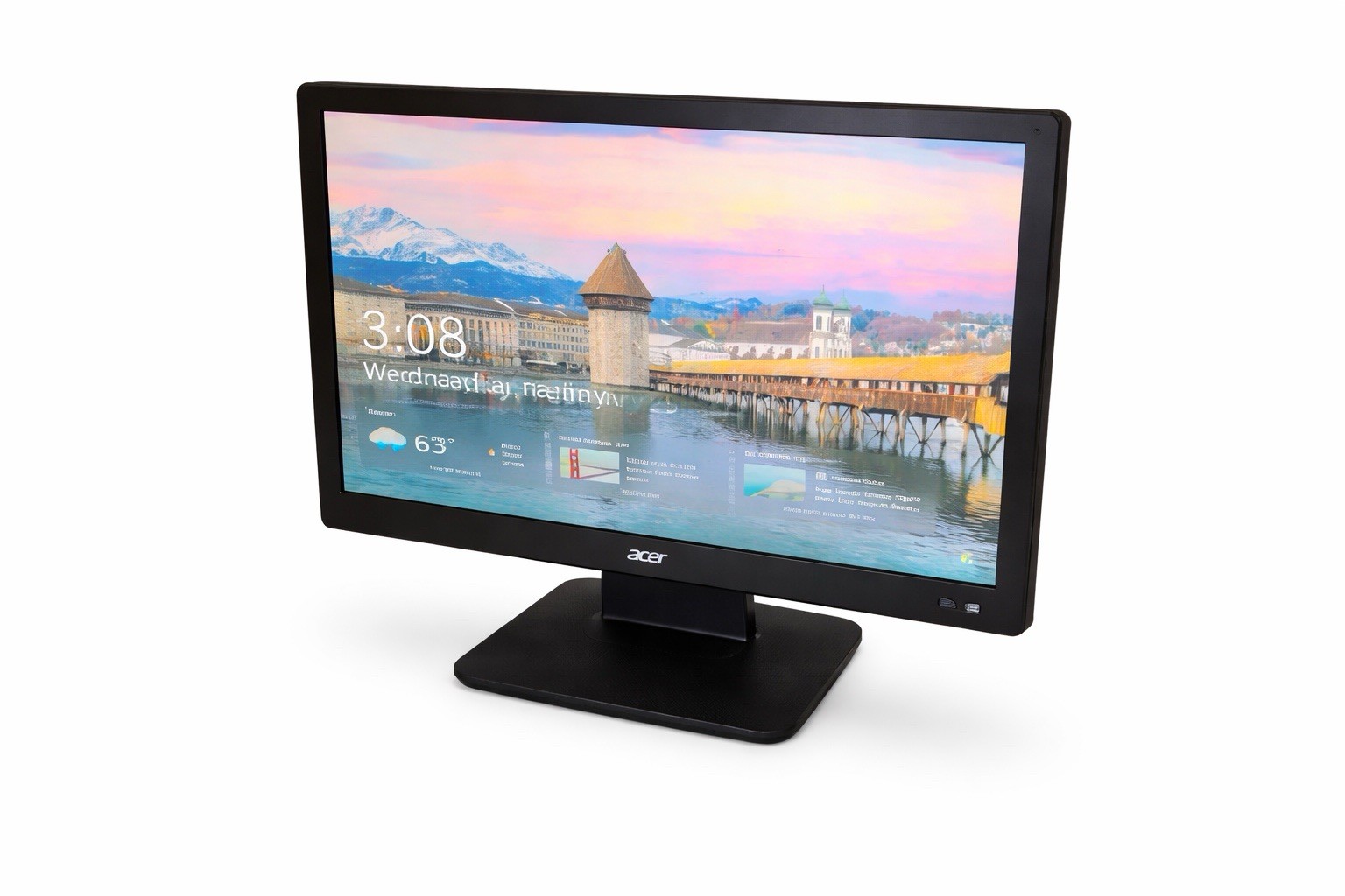 Acer AL2216W 22" Widescreen LCD Monitor VGA DVI LCD 16:10 W A Cable Power Cord
