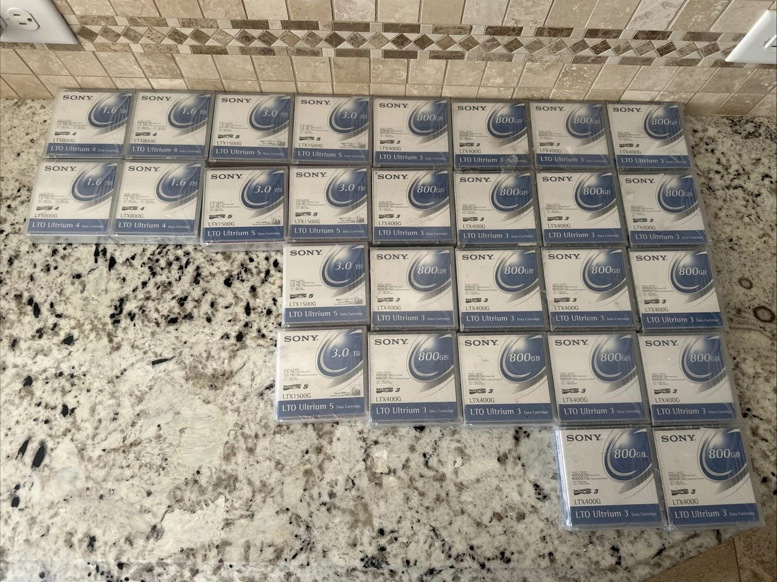 Lot of 28 SONY LTO Tapes  Ultrium BACKUP Cartridge Data Storage - NEW