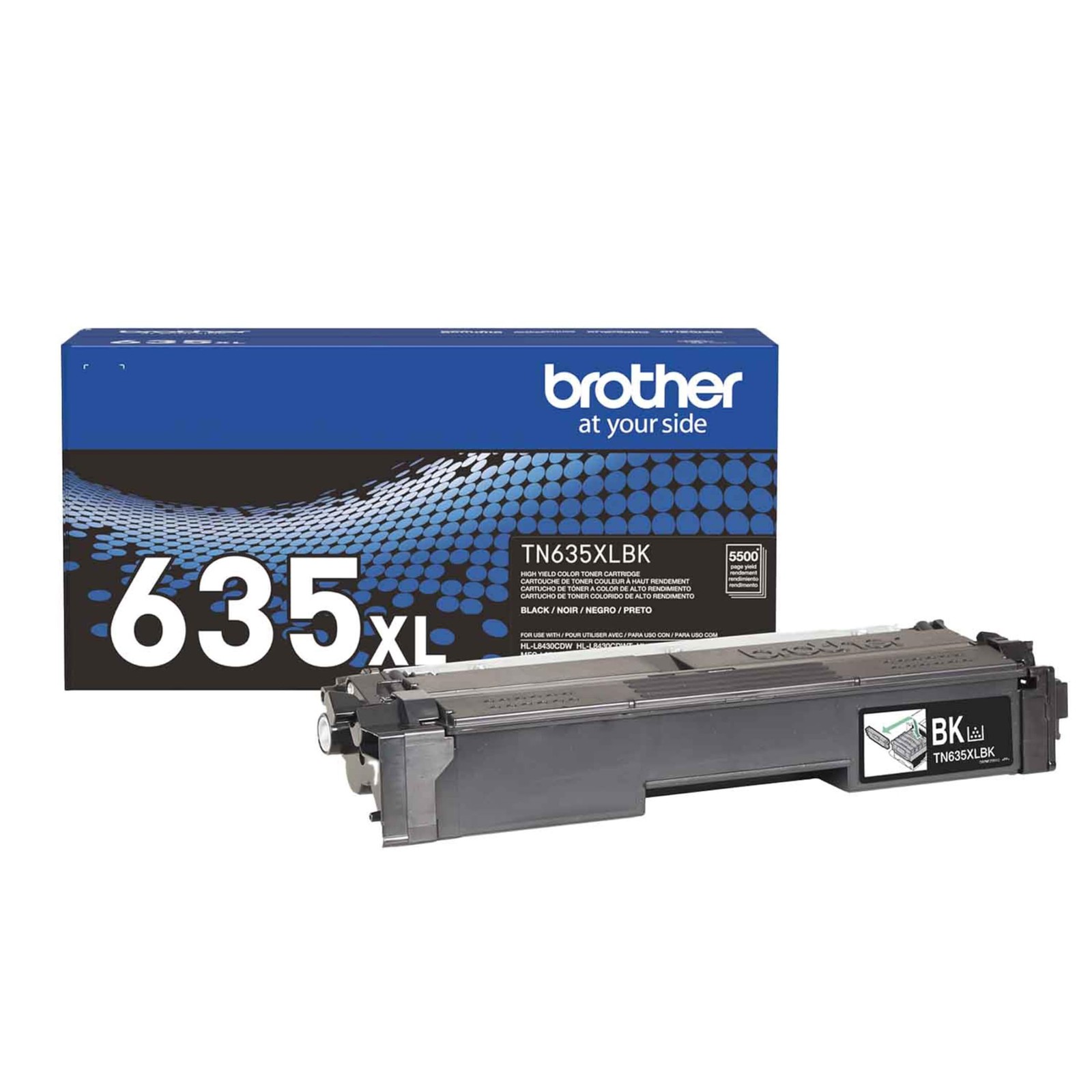 Brother Genuine TN635XLBK High Yield Black Toner Cartridge 1 Pack