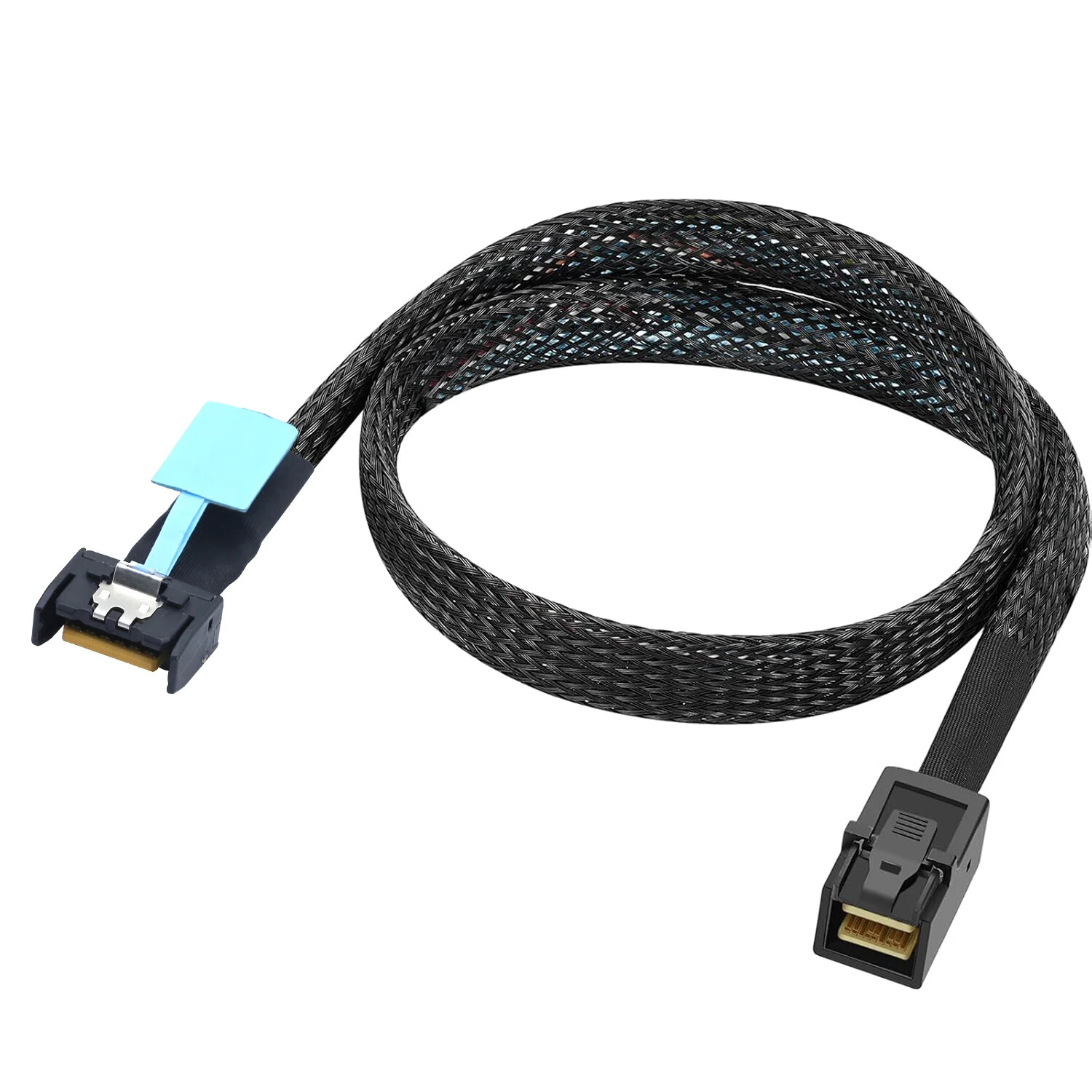 PCIE Gen5 Slimline SFF-8654 MCIO 4X 38P to SAS HD SFF-8643 server adapter Cable