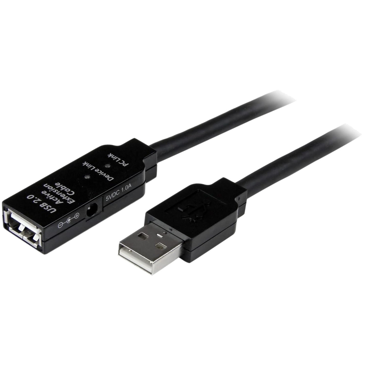 Black USB-A Male to Female Repeater, 33ft