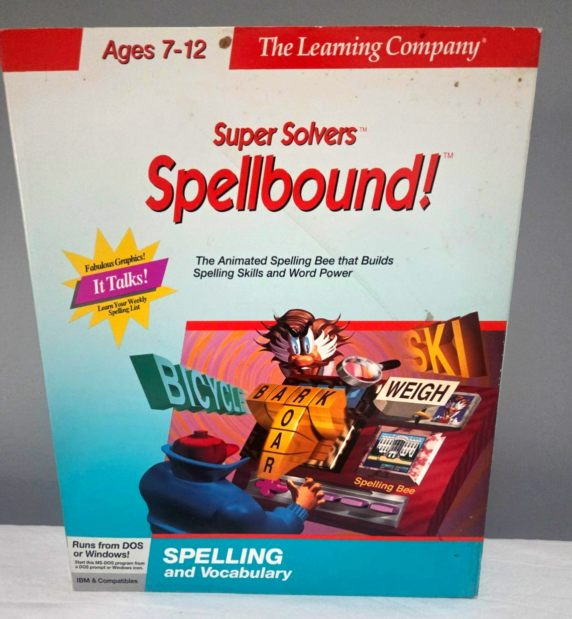 The Learning Company Super Solvers SPELLBOUND DOS Floppy Educational Software