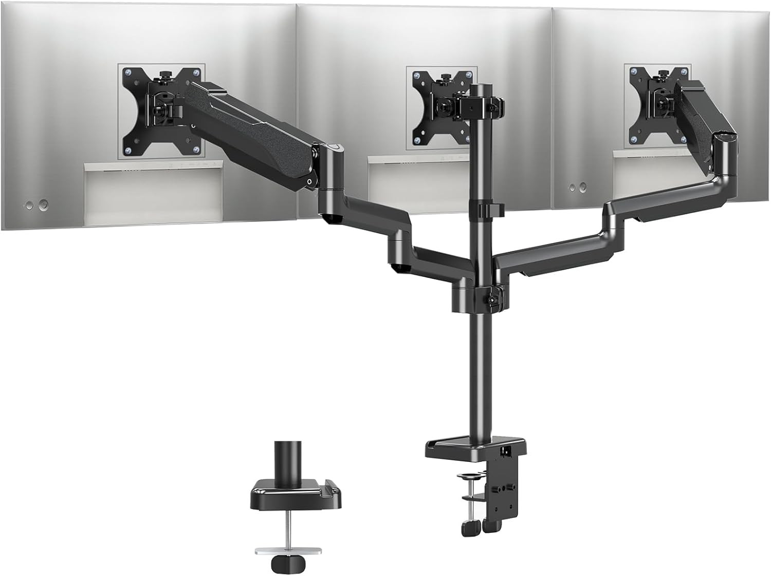 Triple Monitor Stand Mount - 3 Monitors Desk Mount for Computer Screens