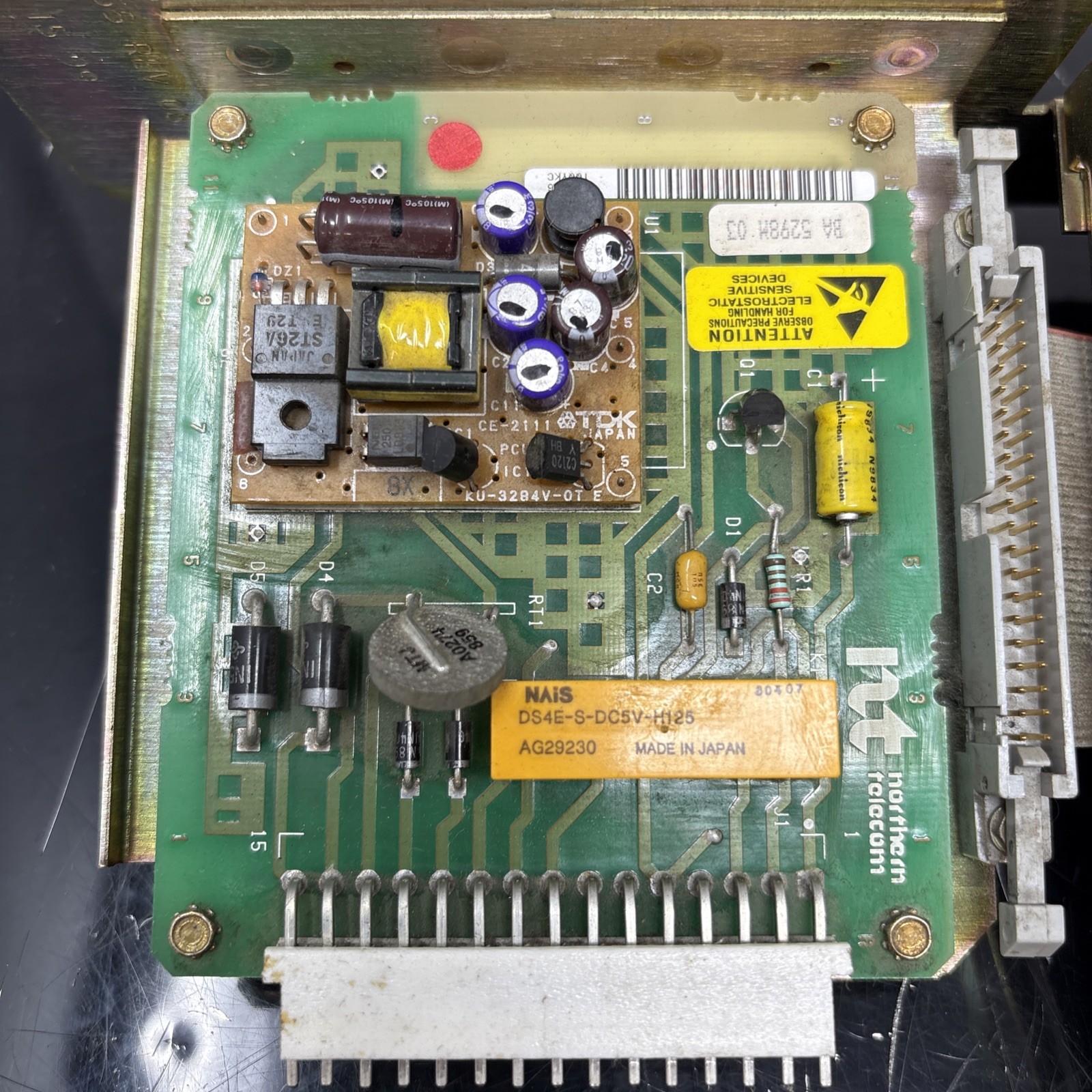 NORTEL NT7D10CA SYSTEM MONITORING POWER SUPPLY CHASSIS 