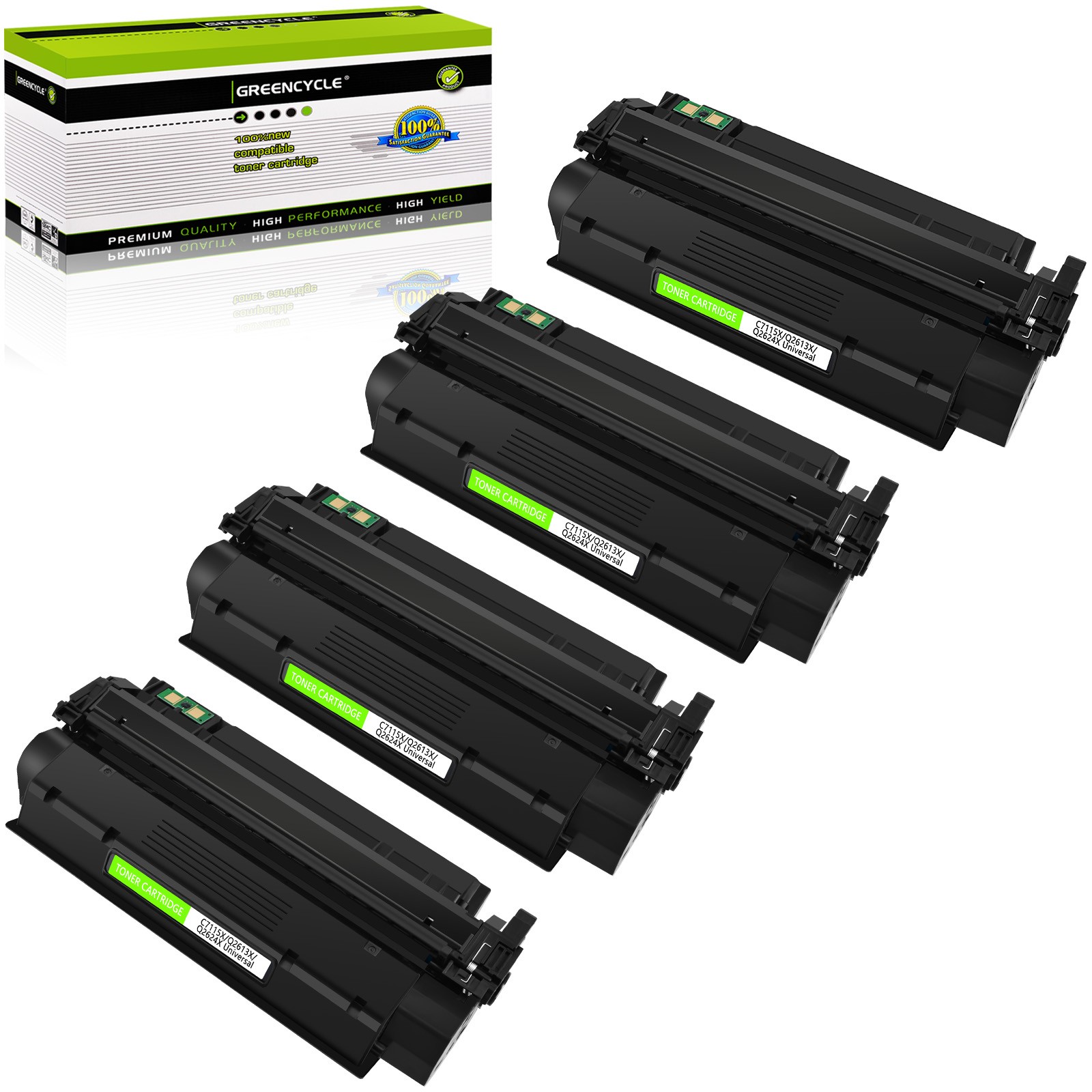 4PK C7115X 15X Toner Compatible with HP LaserJet 1220SE 3300MFP 3320MFP 3330MFP
