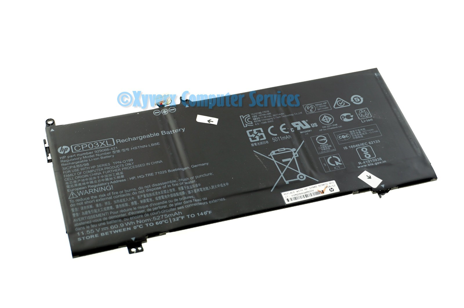 929072-855 CP03XL GENUINE HP BATTERY 11.55V 60.9WH 13-AE052NR (C)(READ)(DD11)