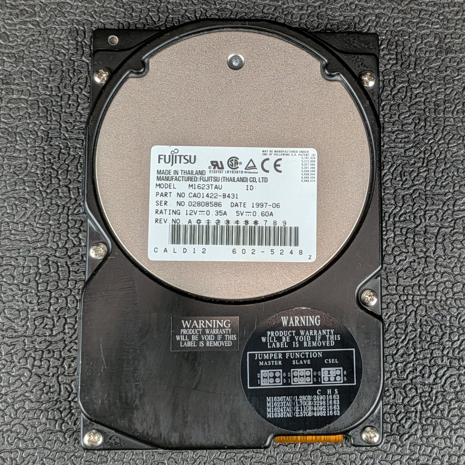 Fujitsu Picobird 9 1.7GB 3.5"  IDE Hard Drive - M1623TAU - VTG - TESTED