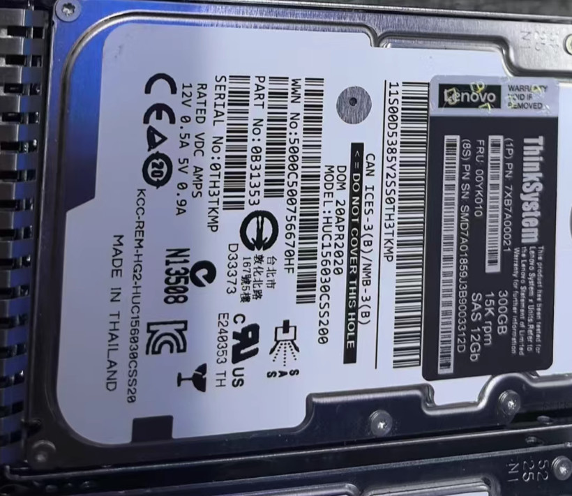 FOR Lenovo 00YK028 7XB7A00039 600GB 3.5" 15K SAS 12G Server HDD Hard Drive