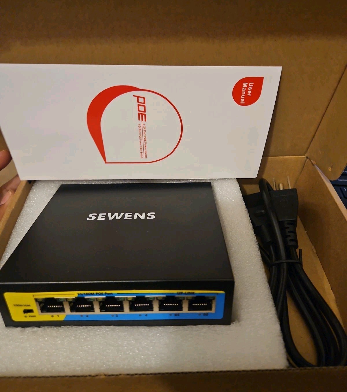SEWENS 4/8 Port Fiber Switch With POE PB402E/N