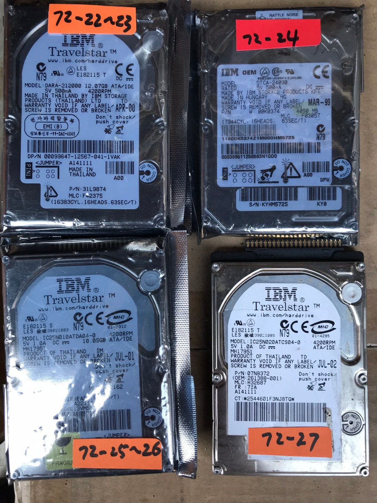 IBM IC25N010ATDA04-0, 10.05GB, #72-25~26