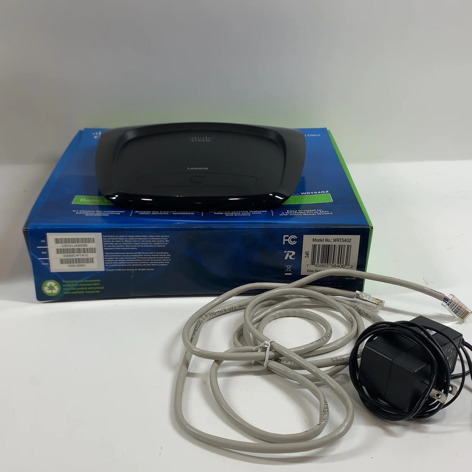 Cisco Linksys Single Band WiFi 3 WRT54G2 Broadband Router