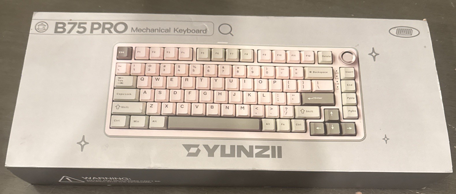 YUNZII B75 PRO Mechanical Keyboard Bluetooth/2.4G/USB Illuminated Green