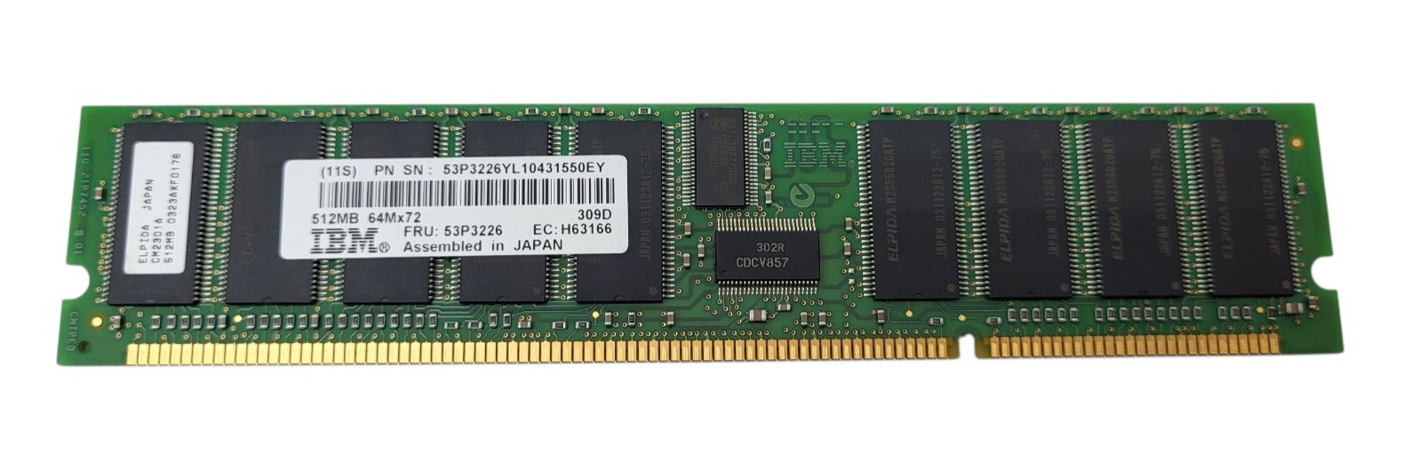 00P5767 IBM 512MB 64M X 72 MEMORY FOR POWER 615 PSERIES POWER6 - 30D2, H12714