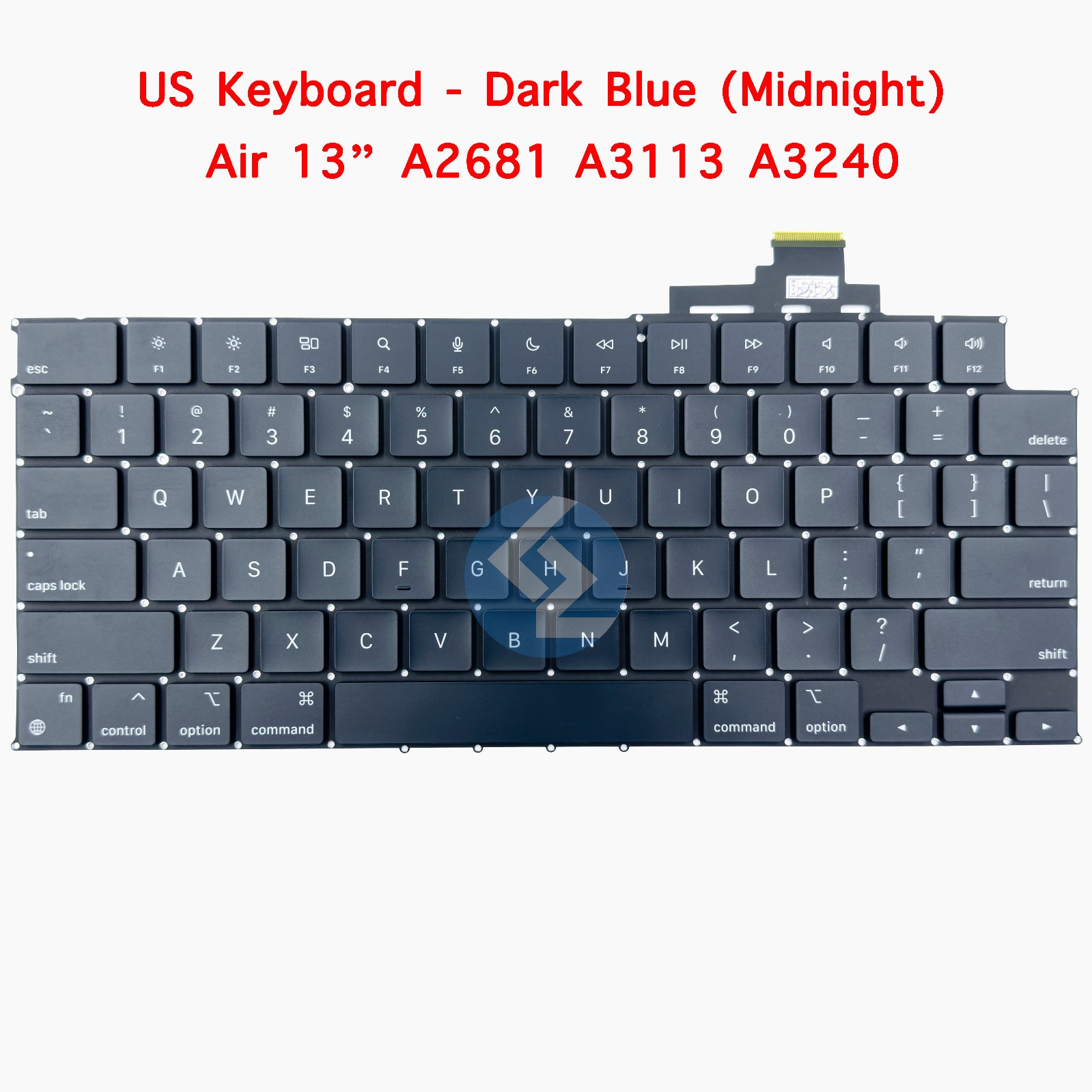 NEW US Dark Blue (Midnight)  Keyboard for MacBook Air 13" A2681 2022 A3113 2024