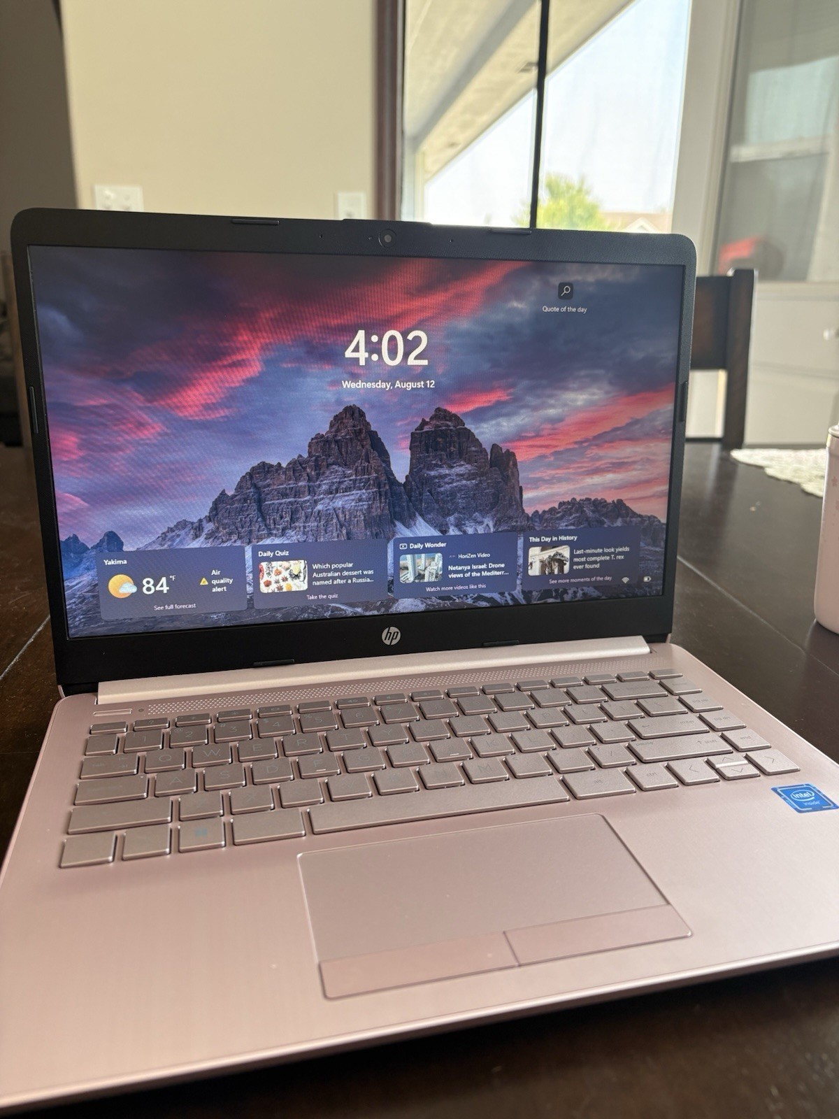 HP 14" rose gold  Notebook Laptop Intel Celeron 4GB eMMC  100GB Win10 2019