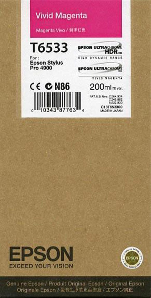 Genuine Epson T6533 Vivid Magenta Ink Cartridge for Stylus Pro 4900
