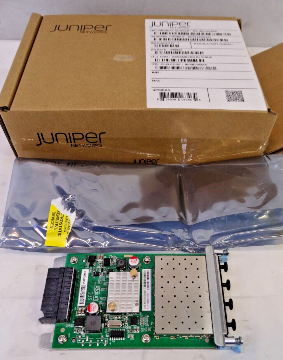 Juniper EX-UM-4X4SFP 4-Port 10Gb SFP+ Uplink Module, NEW