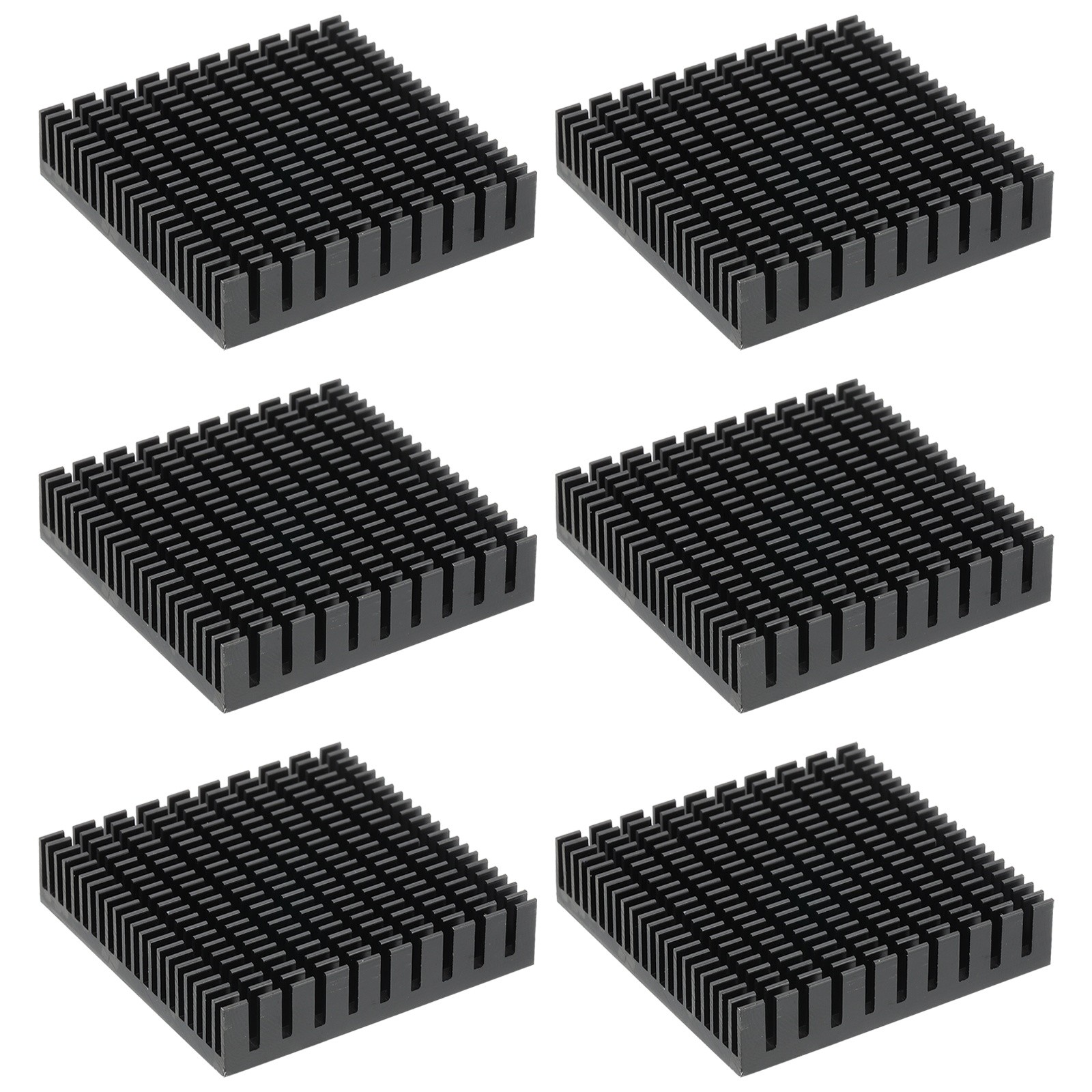 3 Pcs Heatsink 50x50x11mm Aluminum Heat Sink with Thermal Blue Sticker Black