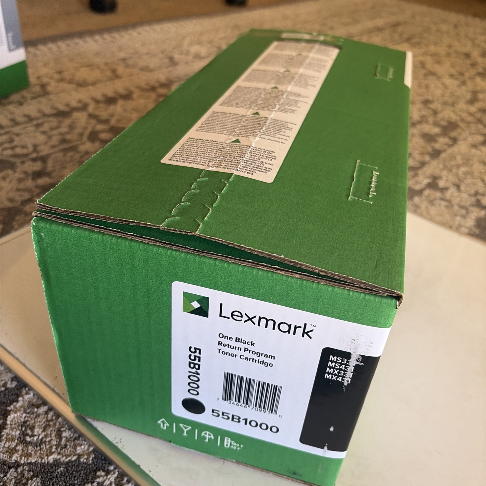 New Genuine OEM Lexmark 55B1000 Black Toner Cartridge MS331 MS431 MX331 MX431