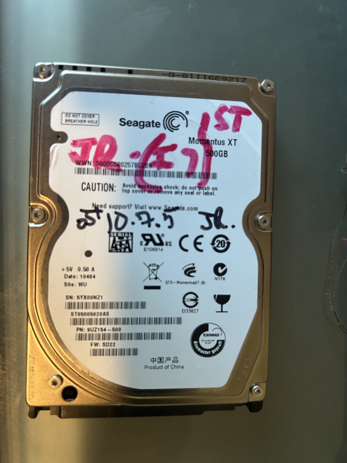 Seagate Momentus XT 500gb internal hdd 2.5