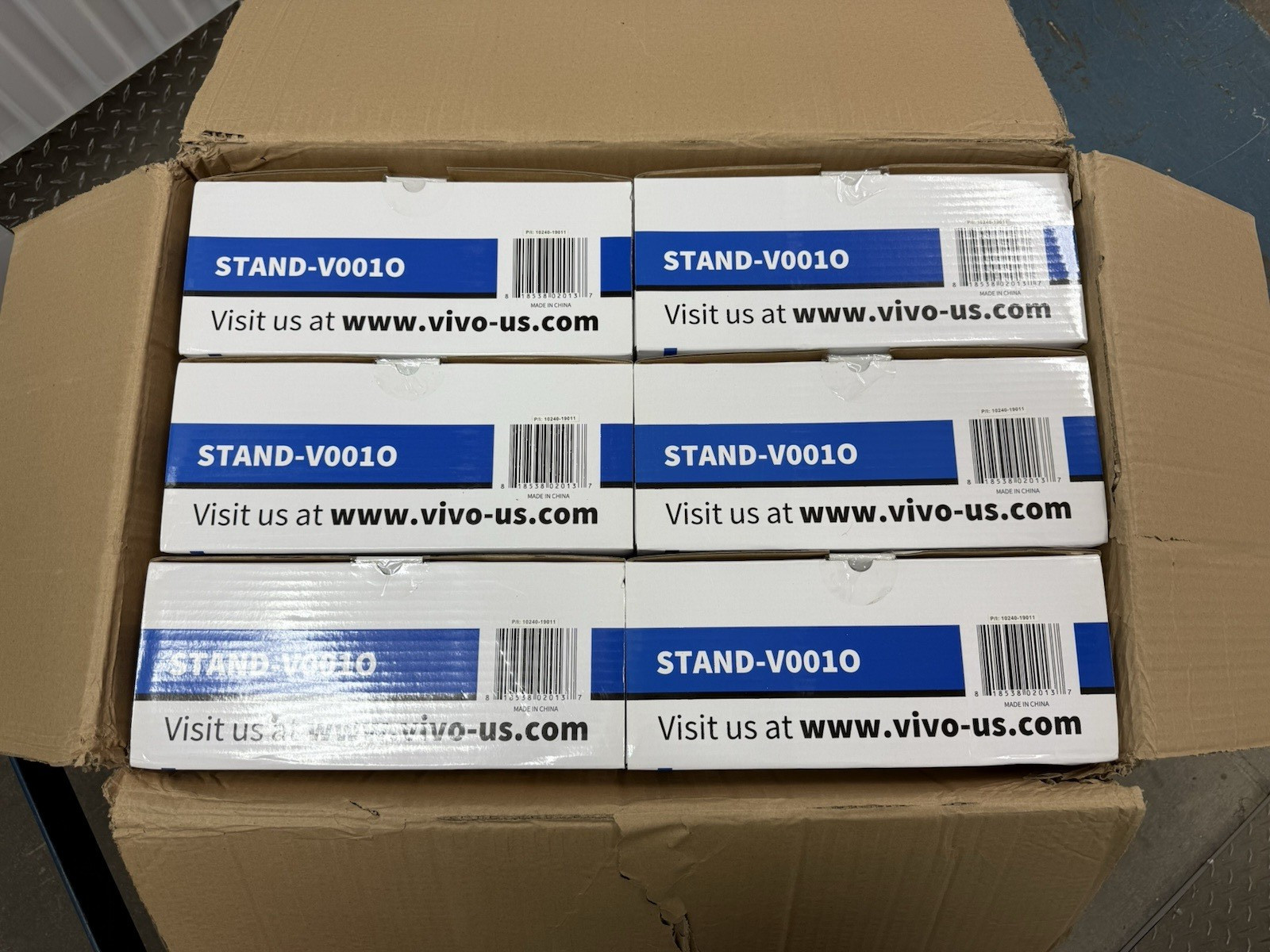 6 x Vivo STAND-V0010 Single Monitor Mechanical Desk Mount V0010 NEW SEALED LOT 6