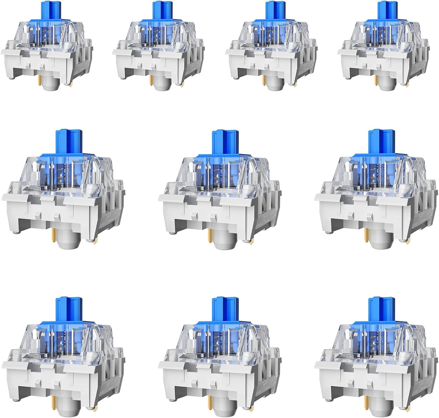 Zhouwang 36PCS Blue Click Switch,Clicker for 3D Prints 、Gaming Keyboards.