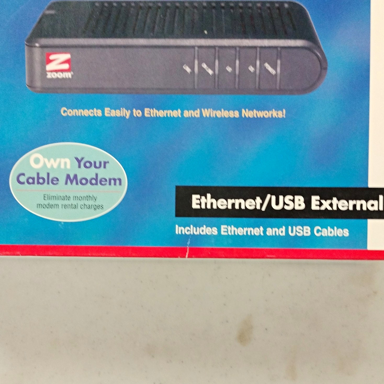 Zoom 5241 DOCSIS 2.0 Cable Modem 42 Mbps Ethernet USB VoIP Black
