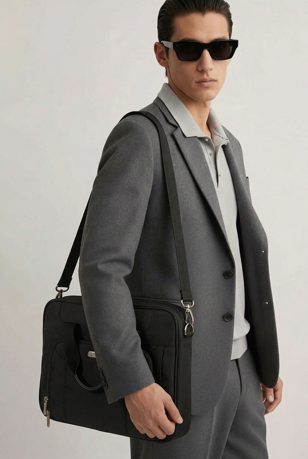 Targus Corporate Traveler Black Professional Laptop Briefcase Shoulder Strap EUC