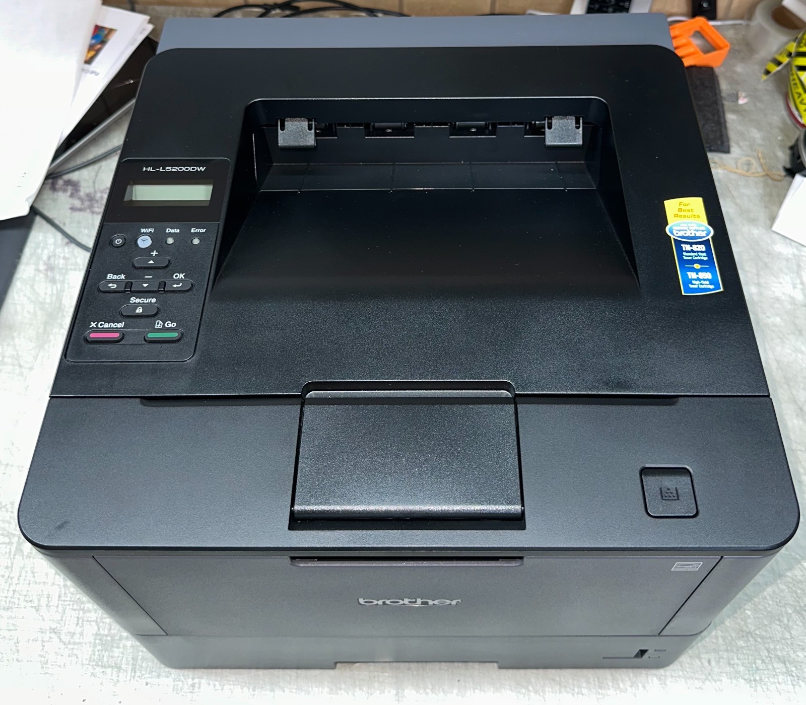 Brother HL-L5200DW Wireless Duplex Laser Printer - Jam Error, No Toner