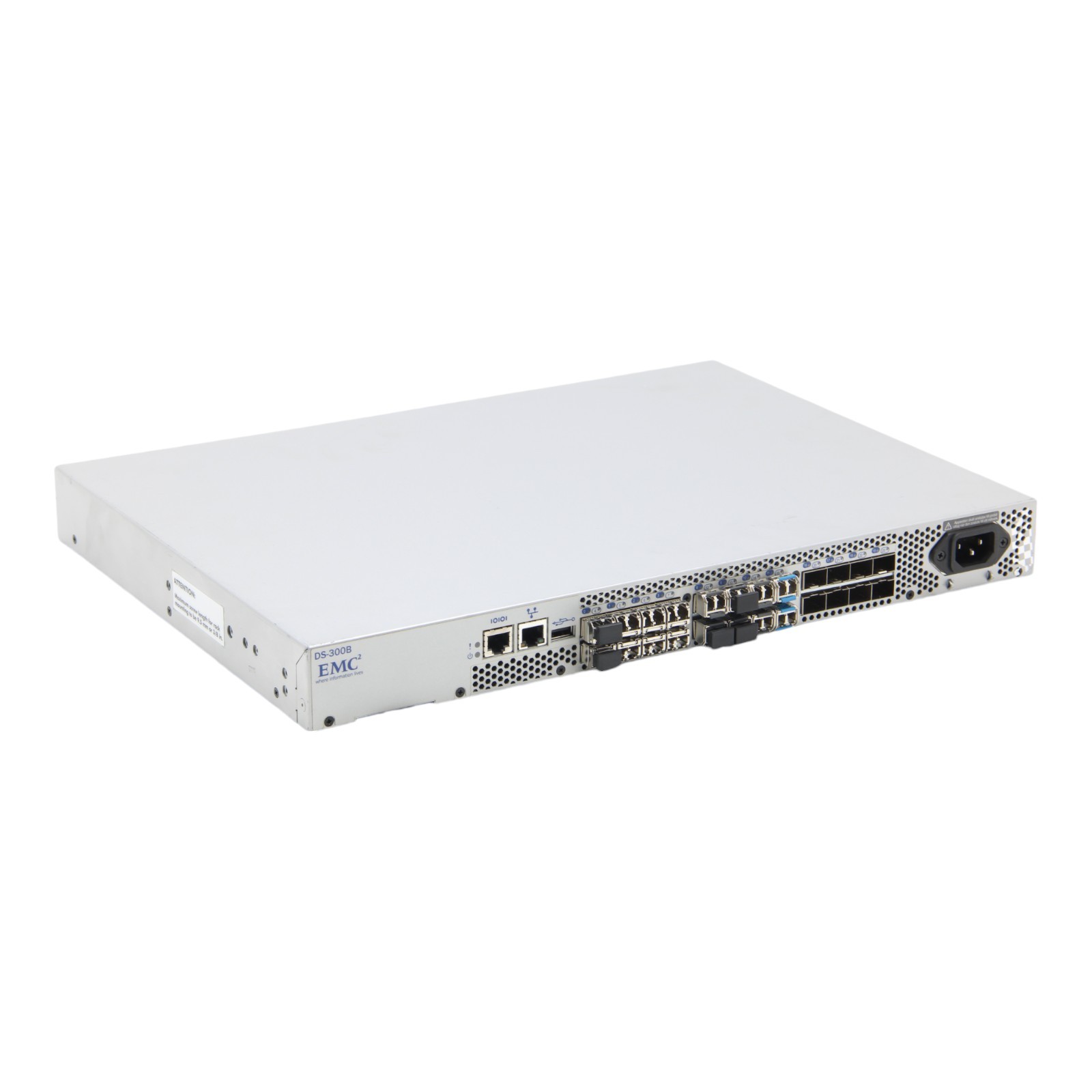 EMC Brocade DS-300B 100-652-065 24-Port 8Gbps SAN FC Switch + 16 SFP Modules