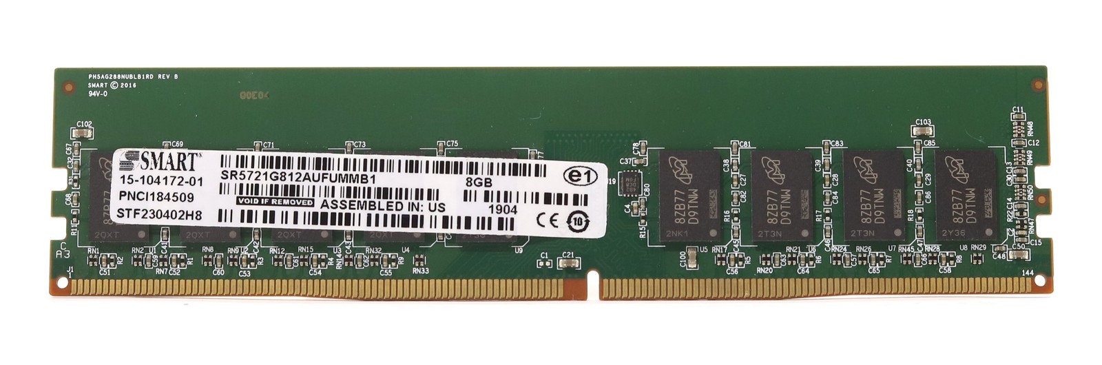 Smart Modular 8GB 1Rx8 DDR4-2400MHz ECC Server Memory P/N:15-104172-01 Tested