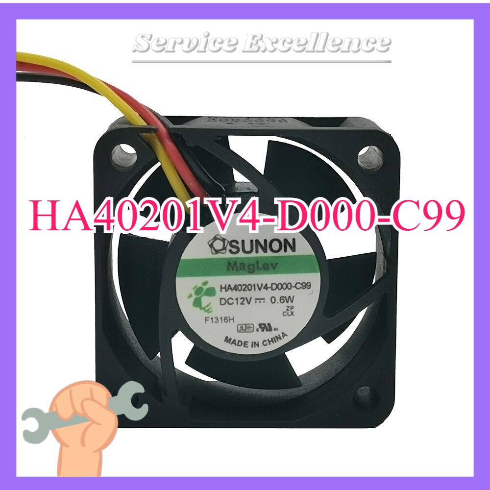 One Sunon HA40201V4-D000-C99 4020 4cm 12V 0.6W Silent Cooling Fan Fast Shipping