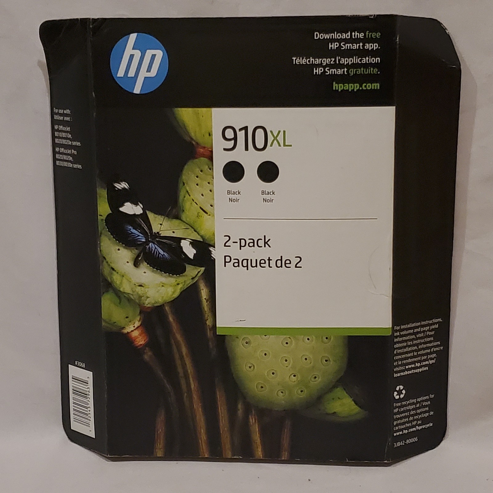 Genuine HP 910XL 2 pack Dual BLACK High Yield Ink Cartridge Exp. 05/25