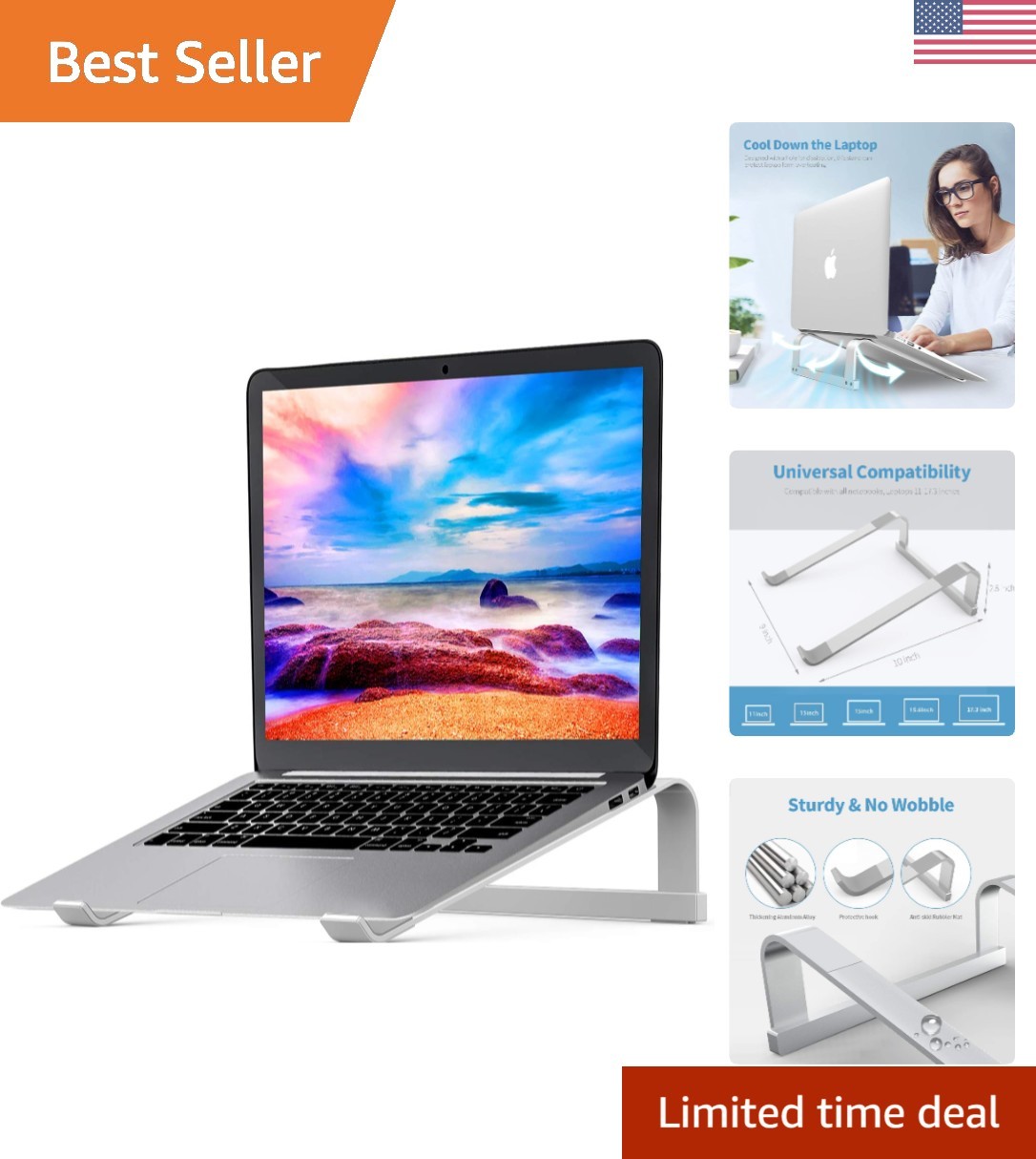 Stylish Ergonomic Laptop Stand for MacBook & PC – Enhance Your Workspace Comfort