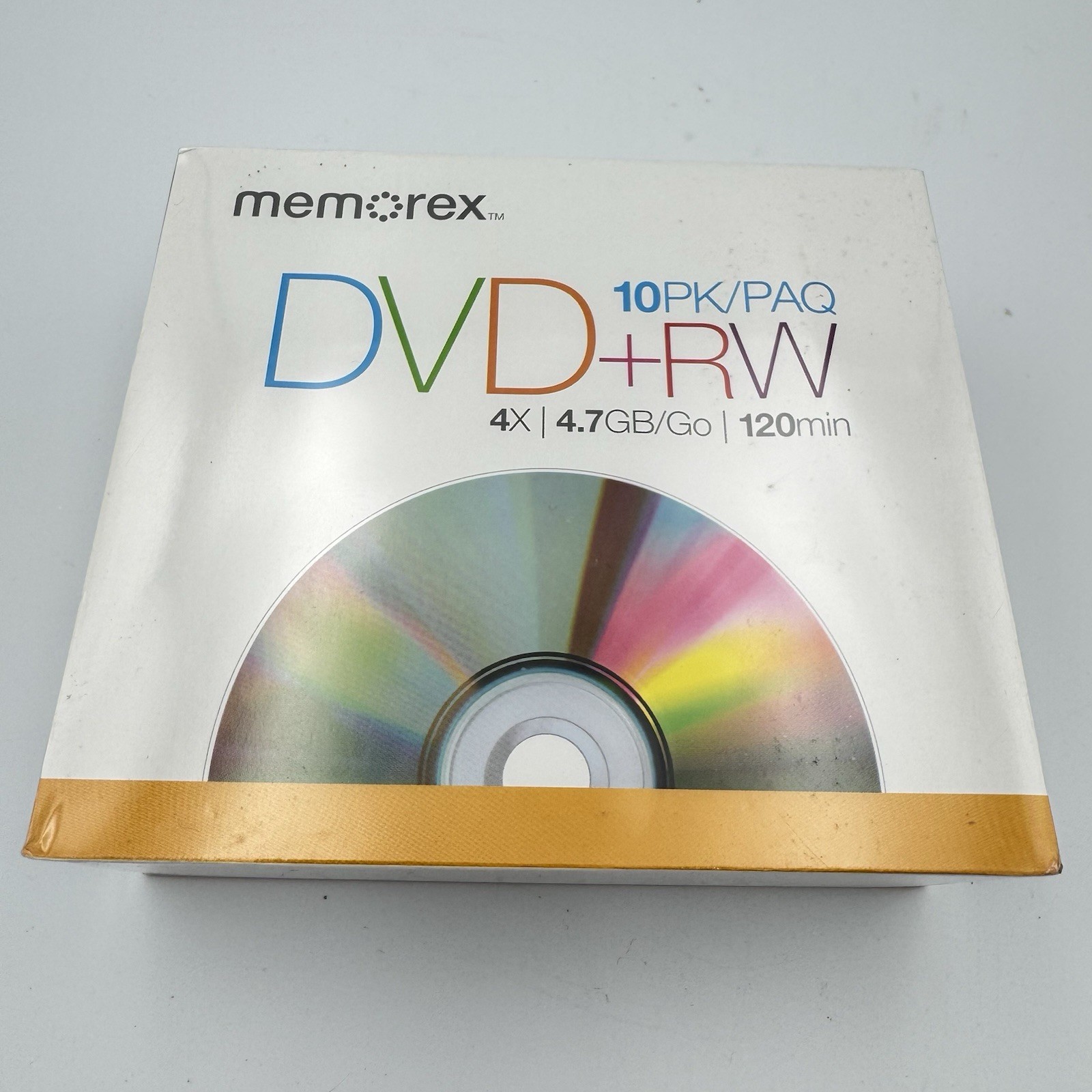 Memorex 10 PK/PAQ Sealed Blank DVD+RW Discs 4x 4.7GB/Go 120 Min