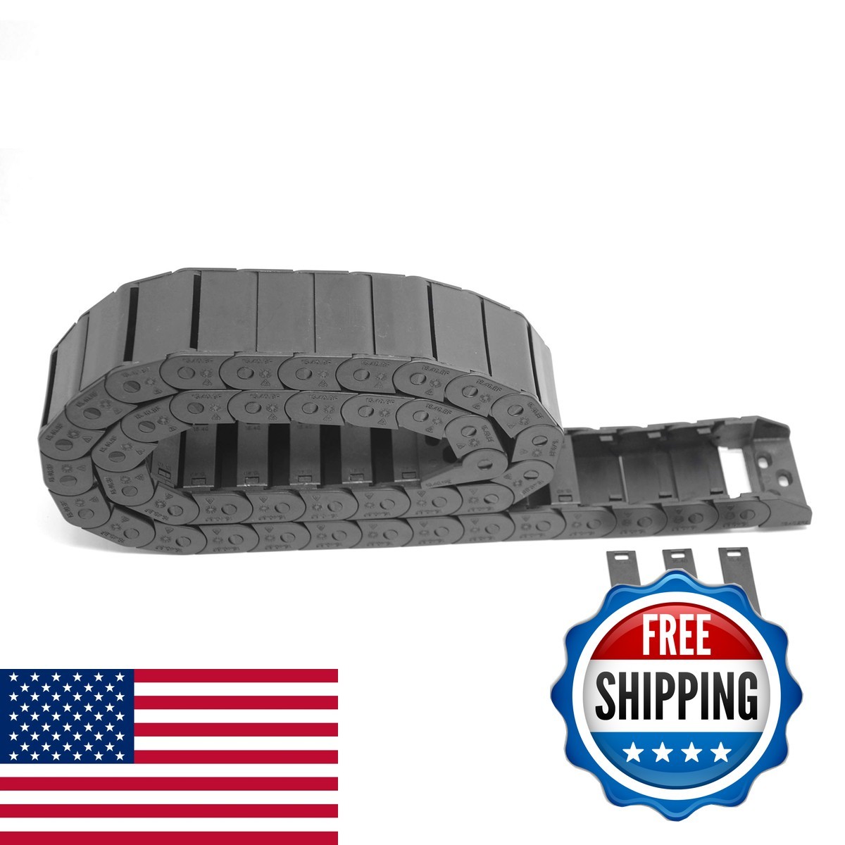 Befenybay R28 15X40mm 1M Black Internal Open Type Drag Chain for 3D Printer CNC
