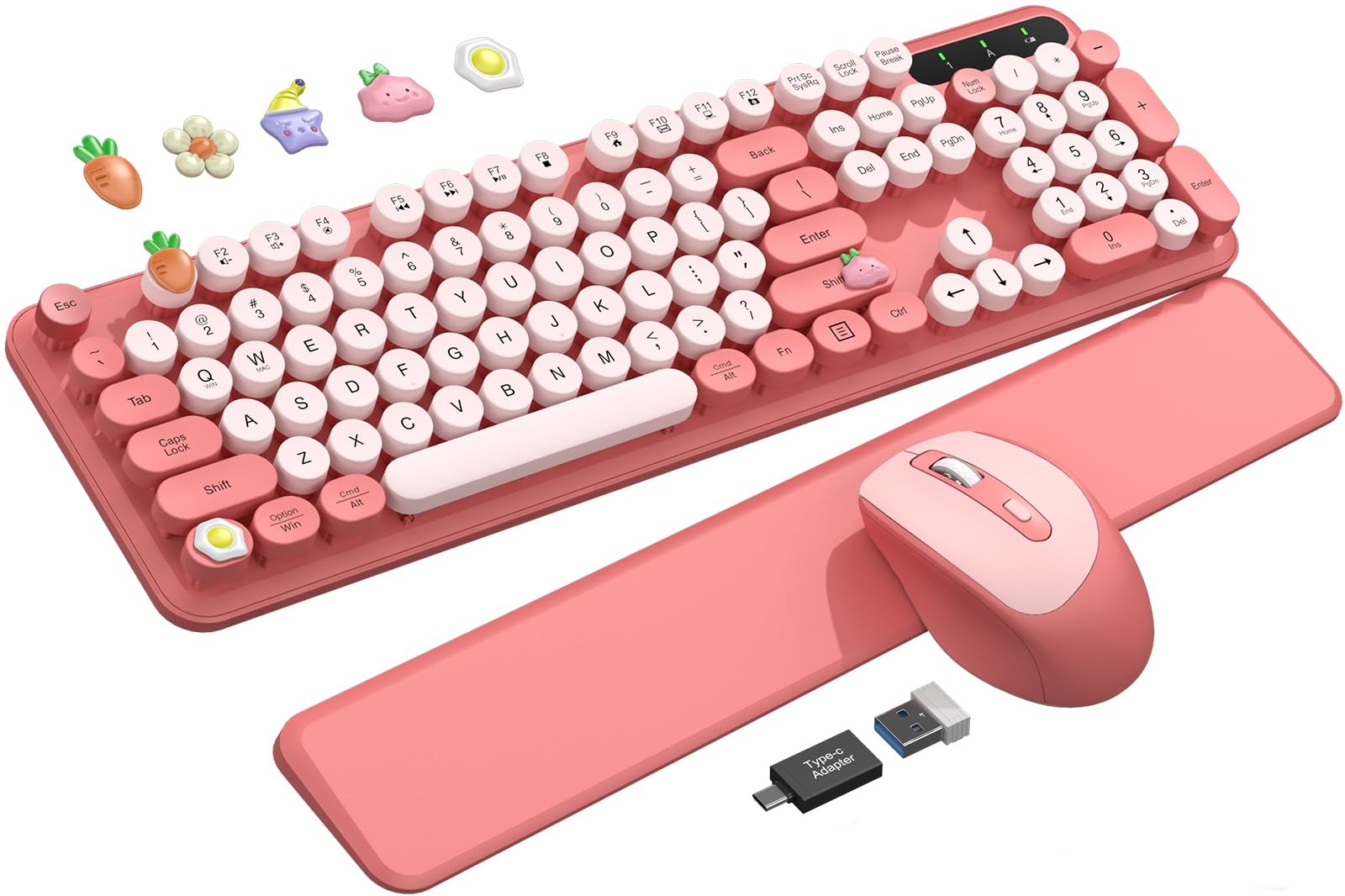 Combinación de teclado y ratón inalámbricos, teclado de máquina de escribir