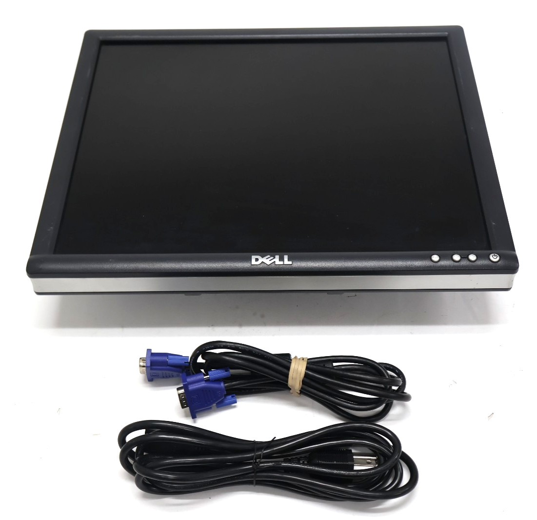 Dell UltraSharp 1704FPVT 17" Black LCD Flat Panel Monitor w/Cables "READ"
