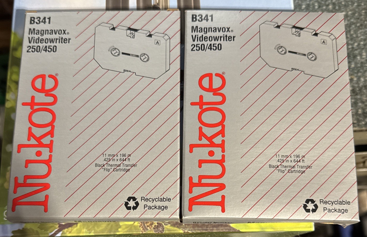 VTG Magnavox Videowriter Word Processor Quick-Load Ribbon Cartridge *LOT OF 2*